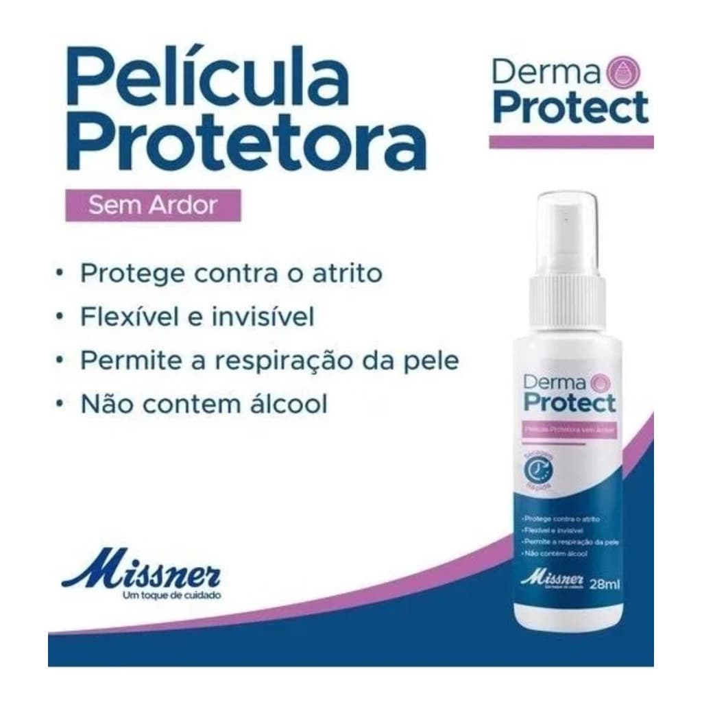 PELICULA BARREIRA PROTETORA LIQUIDA SPRAY MISSNER 28ML TIPO CAVILON OSTOMIA FRALDA FERIDAS