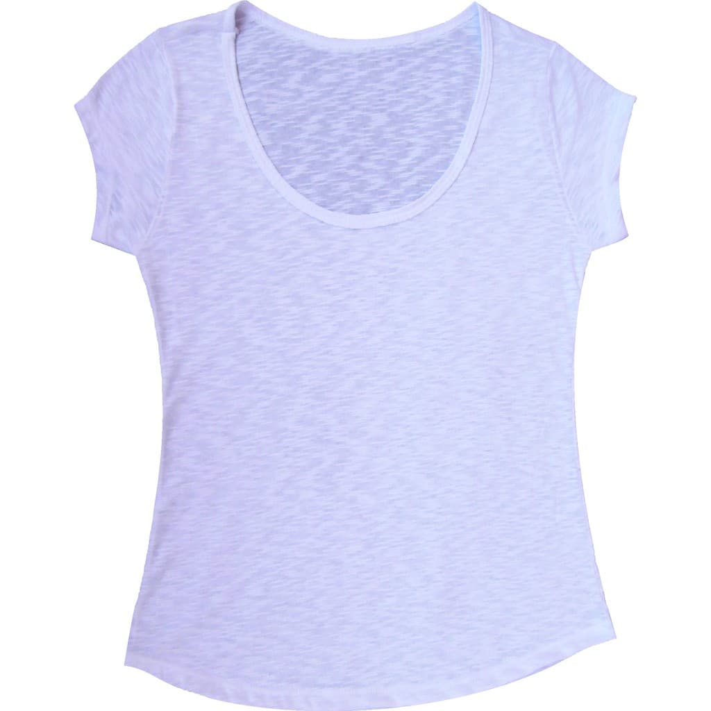 T-shirts feminina branca flamê 100% poliéster excelente p/ sublimação