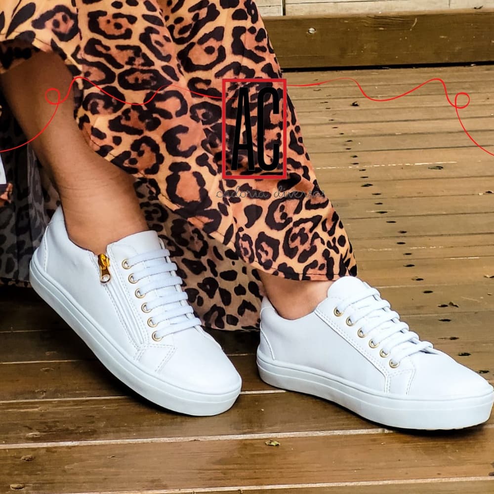 Sapatenis branco feminino tenis casual barato feminino moderno tênis de ziper