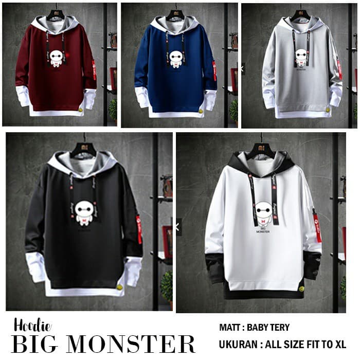 Moletom Com Capuz Big Monster l Suéter Universal Casacos Masculinos E Femininos Jaquetas Da Moda