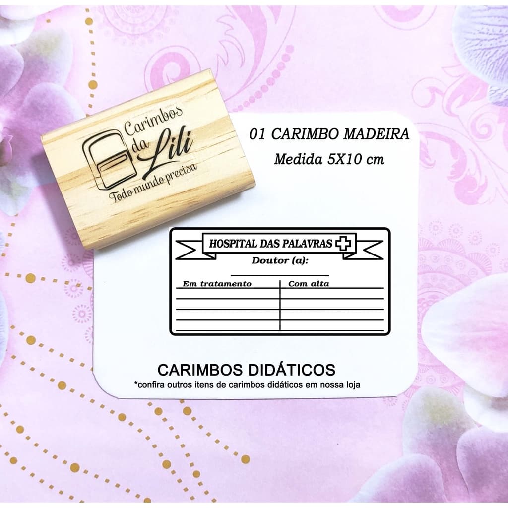 Carimbo Didatico Carimbo pedagógico Carimbo Lingua Portuguesa Hospital das Palavras
