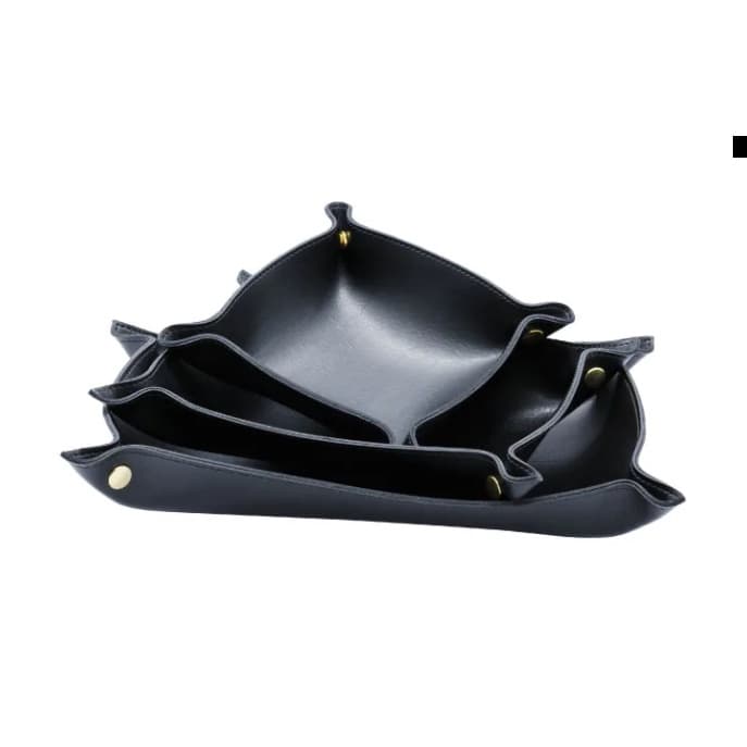 Porta treco - esvazia bolso preto em couro sintético