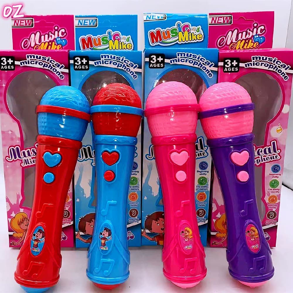 Brinquedo Microfone Infantil Musica Som Voz Criança Canto "Musical Microphone" Brinquedos Musicais