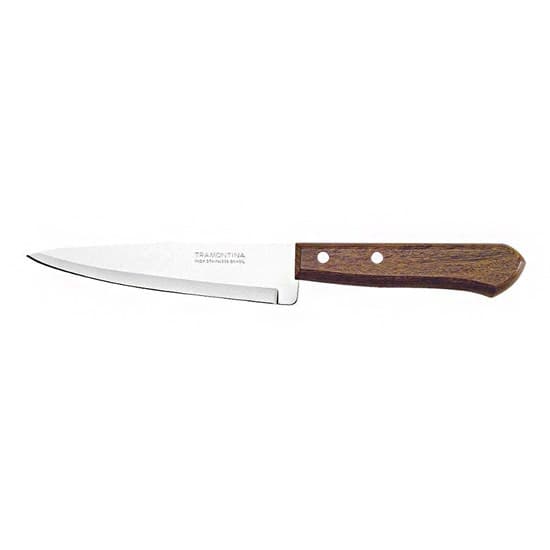 Faca Peixeira Tramontina Dynamic com Lâmina de Aço Inox e Cabo de Madeira 6"