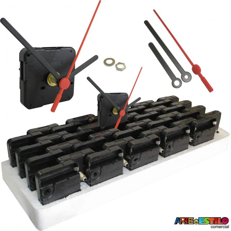 20 Maquinas De Relógio De Parede Quartz Mecanismo Completo motor de relógio + Chave para Montagem