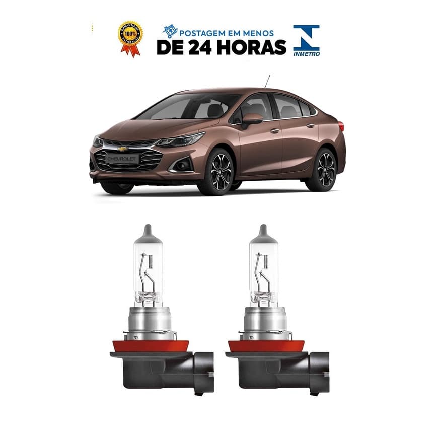 Par Lampada Farol de Milha Cruze Sedan 2017 2018 2019 H11