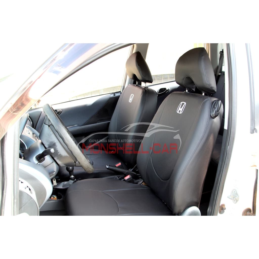 Capa De Bancos Automotivos Carro em Couro Honda Fit 2003 à 2008