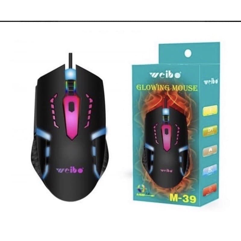 Mouse Com Fio Usb Weibo Glowing Mouse M-39 Gamer