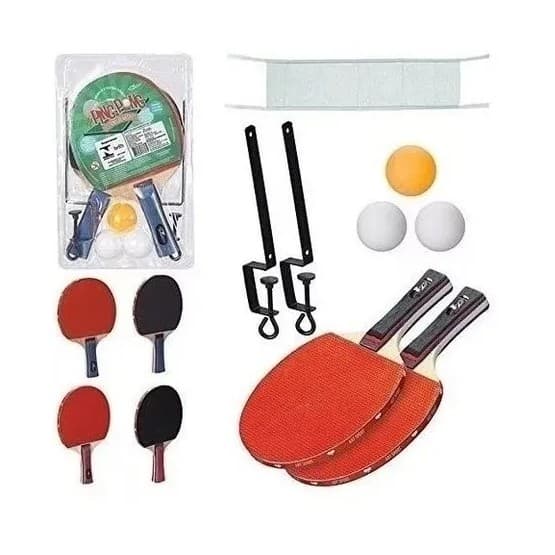 Kit 02 Raquetes Tenis Ping Pong Semi Profissional c/ Rede Promoçao Pronta Entrega Envio Imediato - Oferta