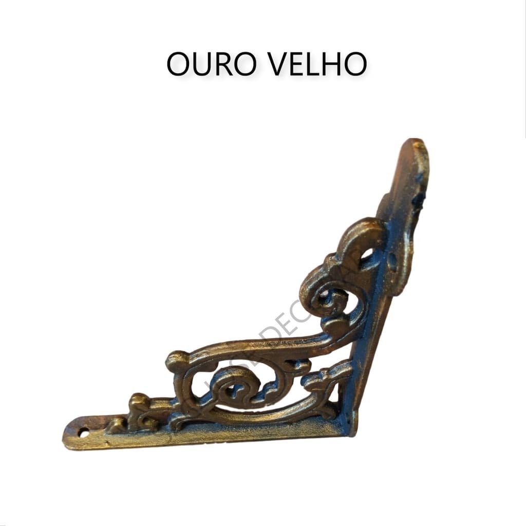2 suportes  estilo colonial com15x15 cm cor ouro super resistente