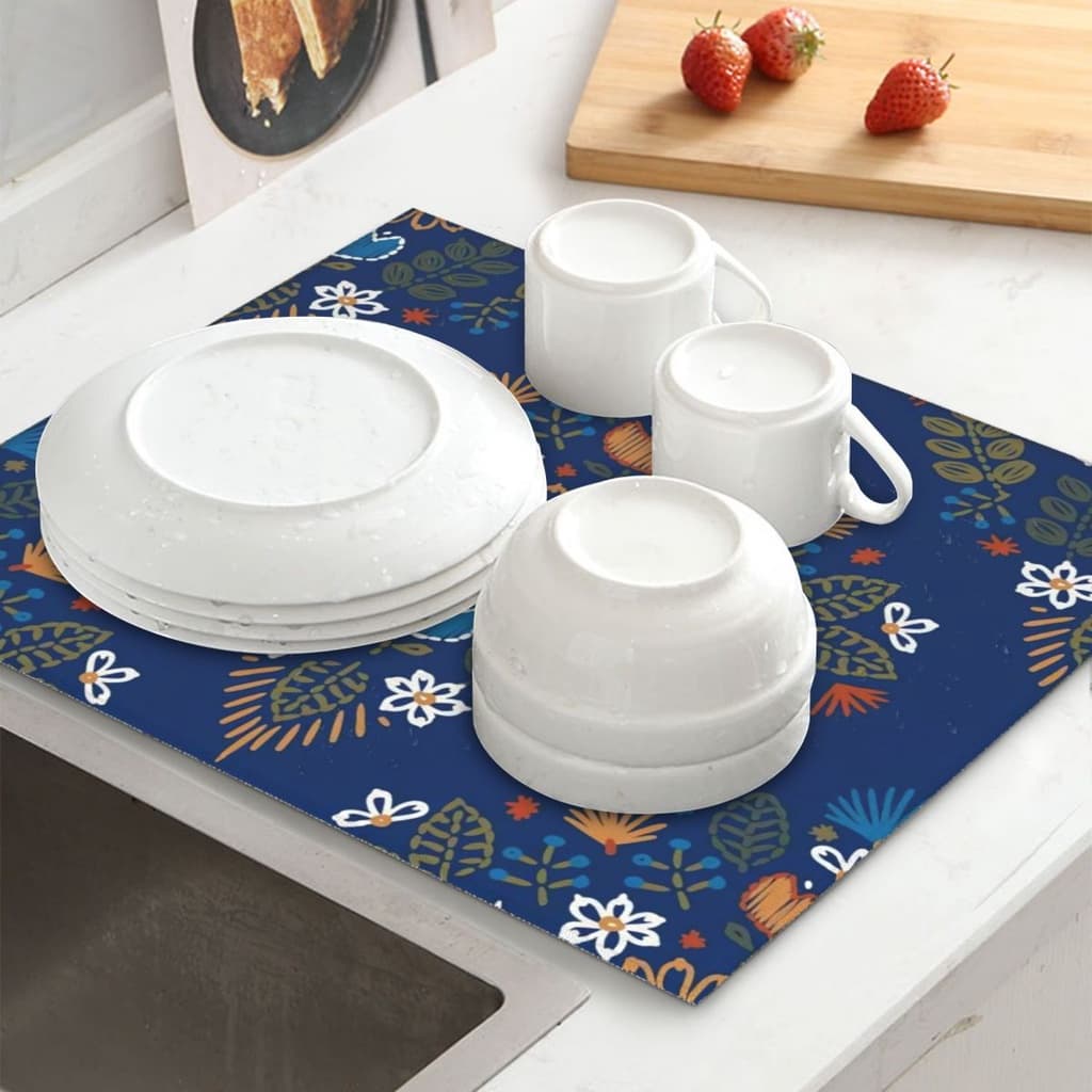 Tapete Escorredor Louças Pratos Talher Copos 38 X 50 Cm 50 Modelos a Escolher