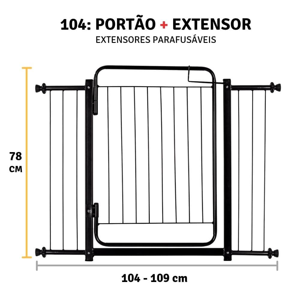 Grade Portãozinho Infantil Grade De Porta Cachorro Criança 104/109