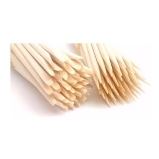 Palitos de Laranjeira para aplicação de Henna e Cuticula ponta fina chanfrado 100uni
