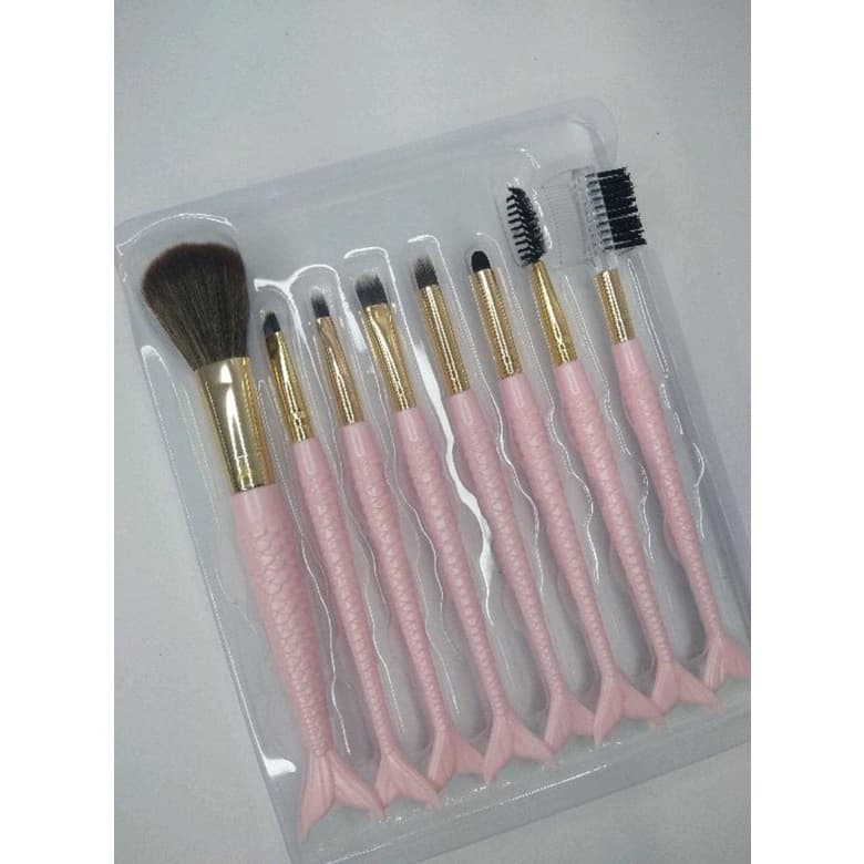 Kit Maquiagem 8 Pincéis Sereia Mkp-511 Meily's