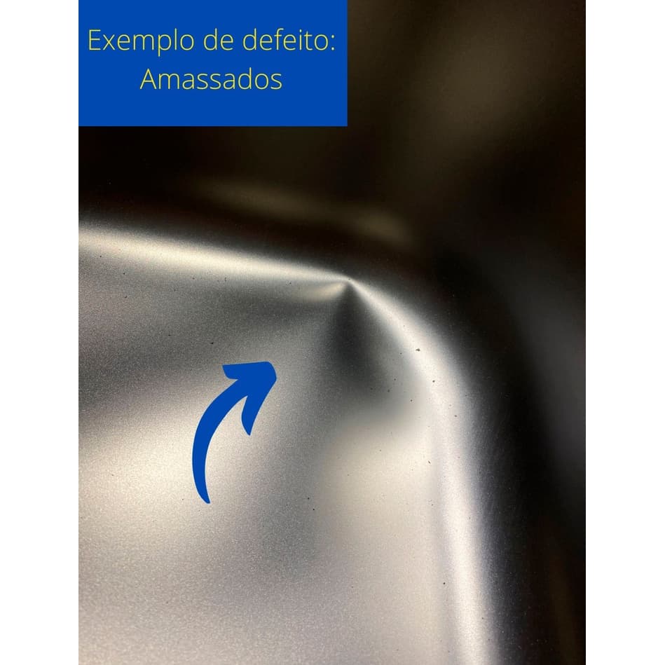 Cuba Pia Gourmet Preta Cozinha Inox 304 Com Pequenas Avarias
