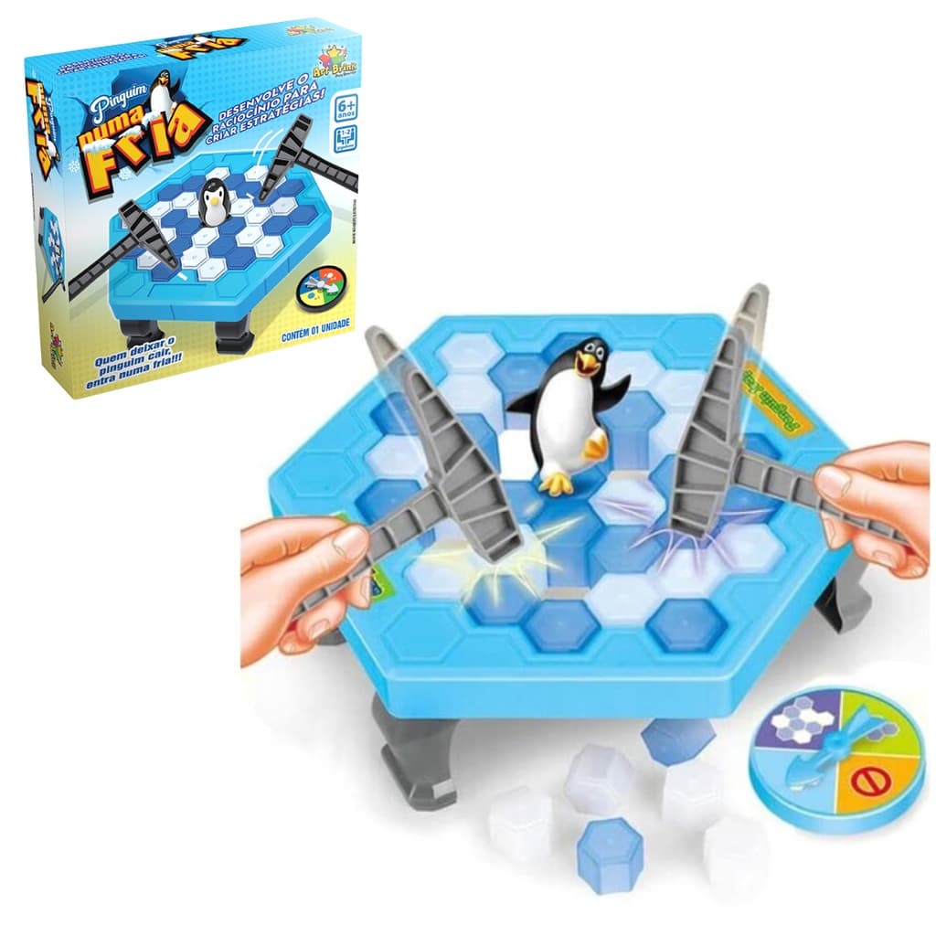 Jogo De Mesa Quebra Gelo Pinguim Armadilha Brinquedo Interativo Original