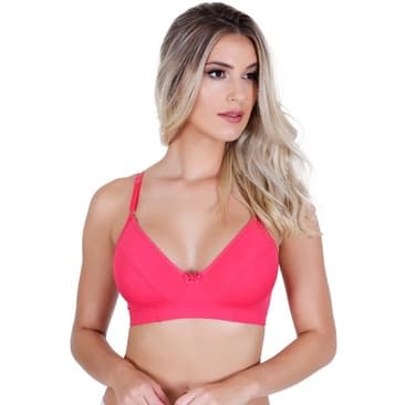 Sutiã Sem Bojo Básico Soutien Sutia Microfibra Base Reforçada sem aro Moda Feminina Intima Conforto Blogueirinha