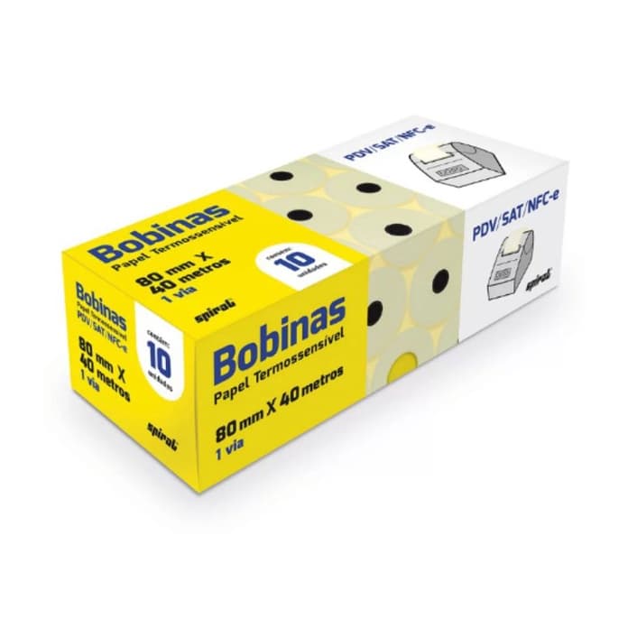 Bobina térmica para ECF 80mmx40m Spiral CX 10 UN