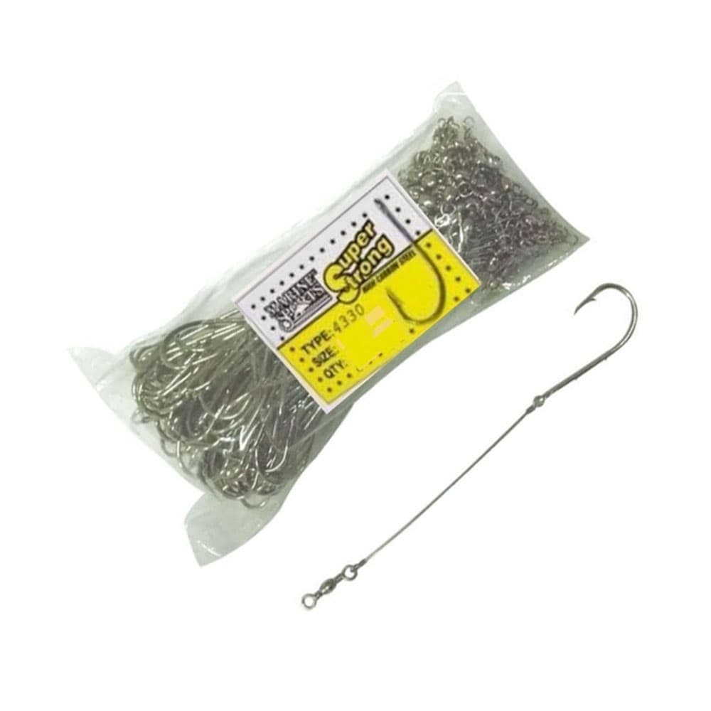Anzol Encastoado Arame Pesca 1/0 Marine Sports 4330 - 10un