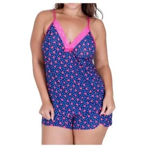Baby Doll Pijama Promoção Plus Size Conjuntinho Blusa e Short Doll