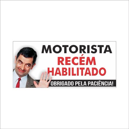 Adesivo Magnético Carta Nova Imã Habilitado Recente Para Carro - Humor