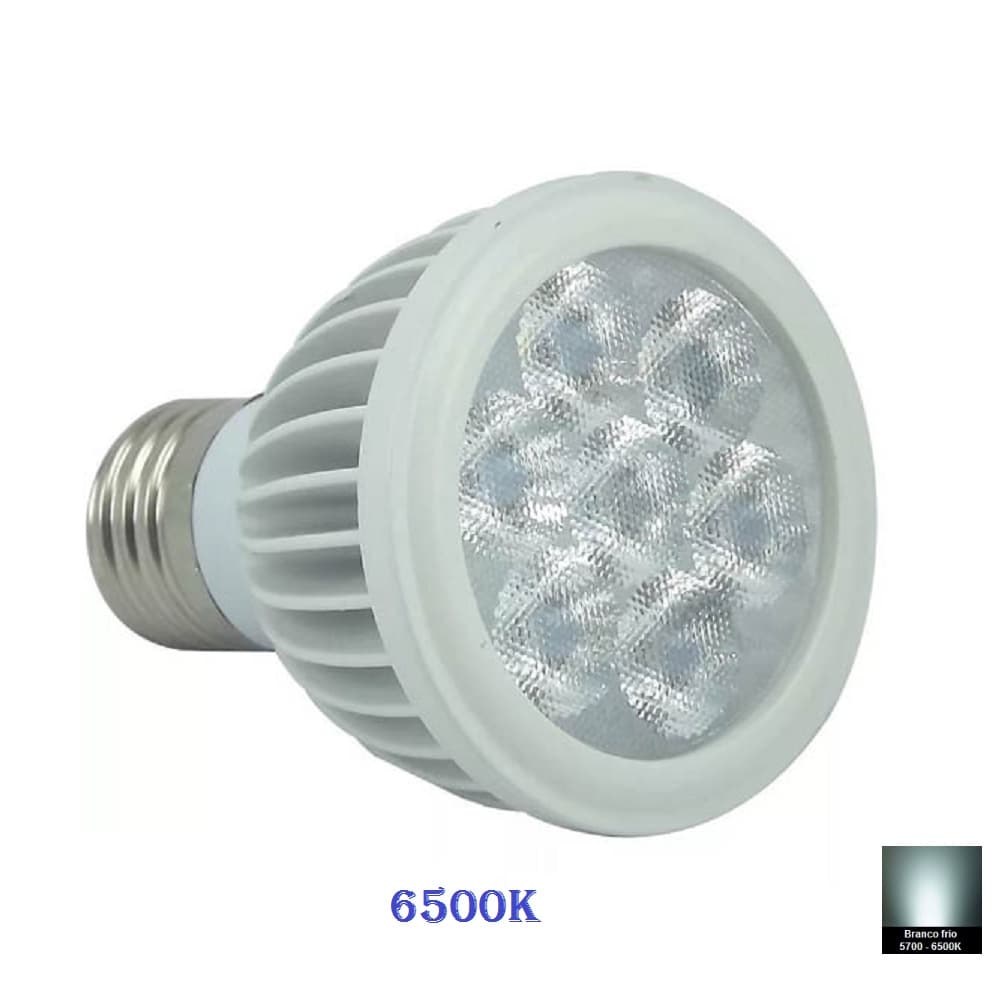 Lâmpada Par20 7w LED Bivolt E27 Branco Frio