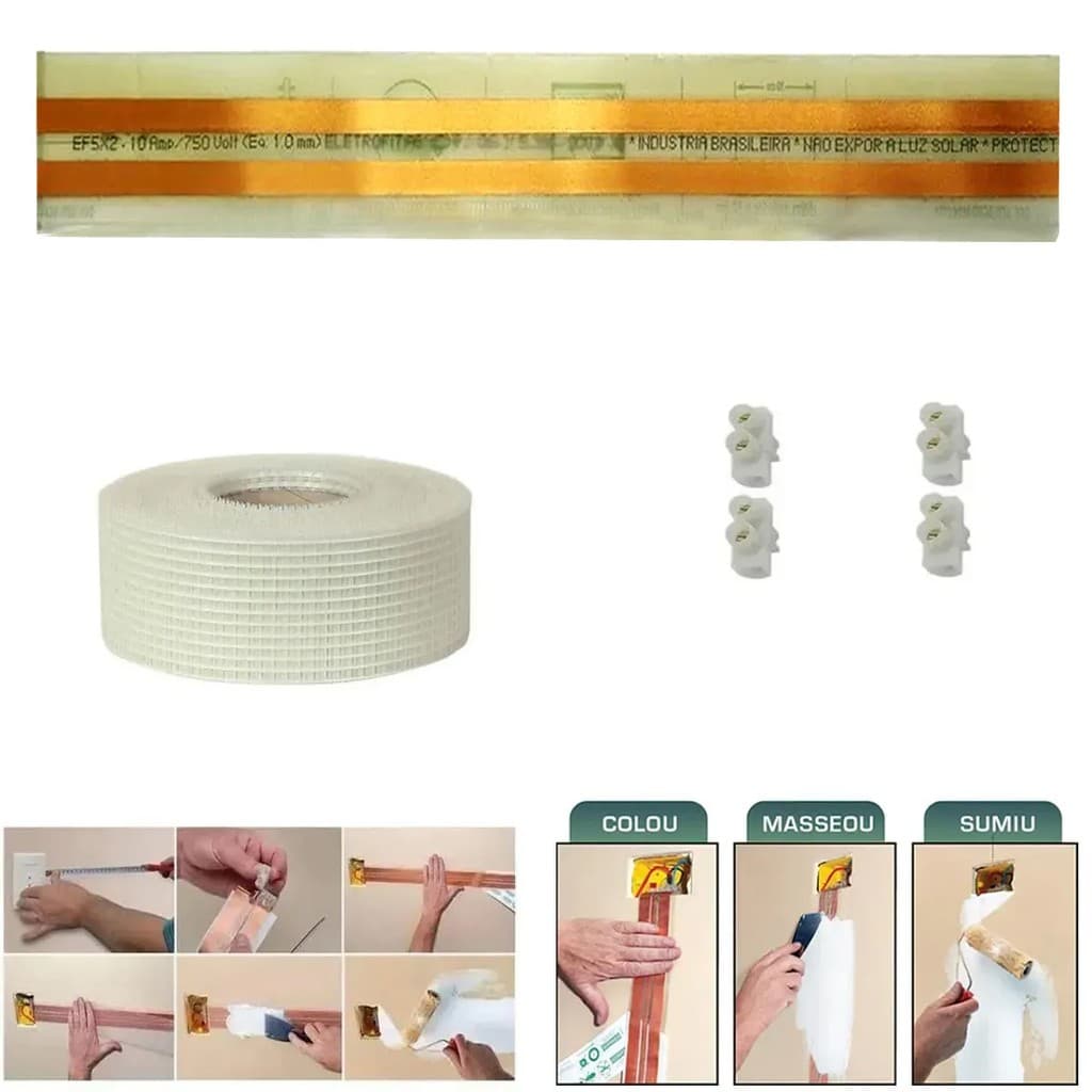 Fita Elétrica Kit Eletrofita 2 Pistas 2 Metros 750v/10amp