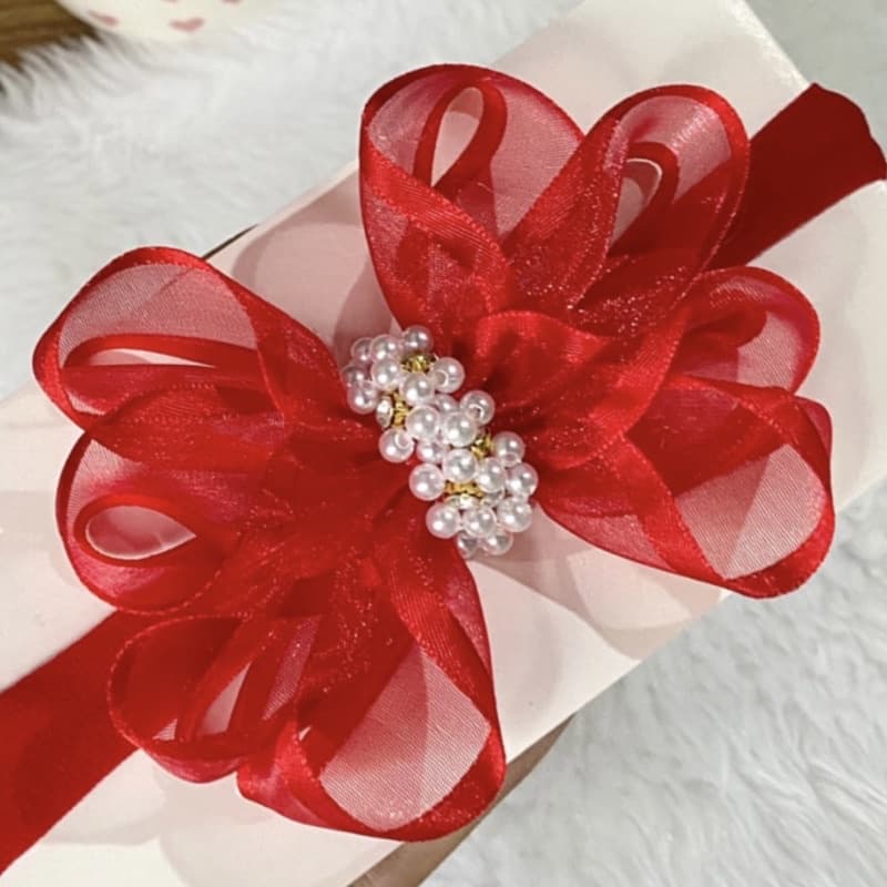 Laço para cabelo infantil luxo organza