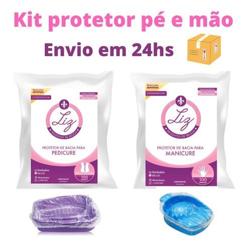 Protetor De Bacia Pé E Mão 100 Unidades Cada Liz Promoção