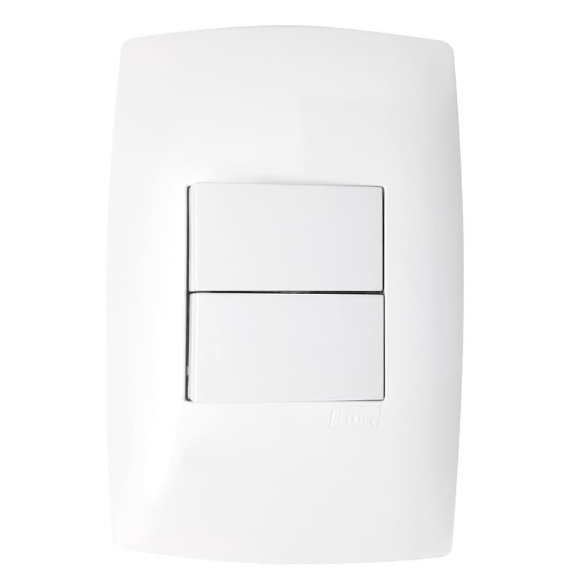 Interruptor 2 Teclas Simples 2x4 Iluminacao Tomada - Blux