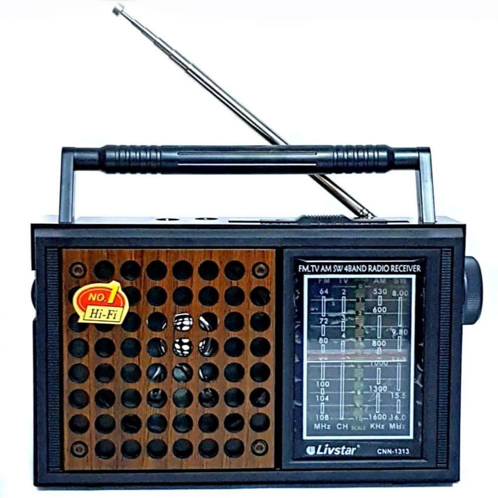 Radio Portatil Am Fm 4 Bandas Som De Tv Pilha 110v 220v