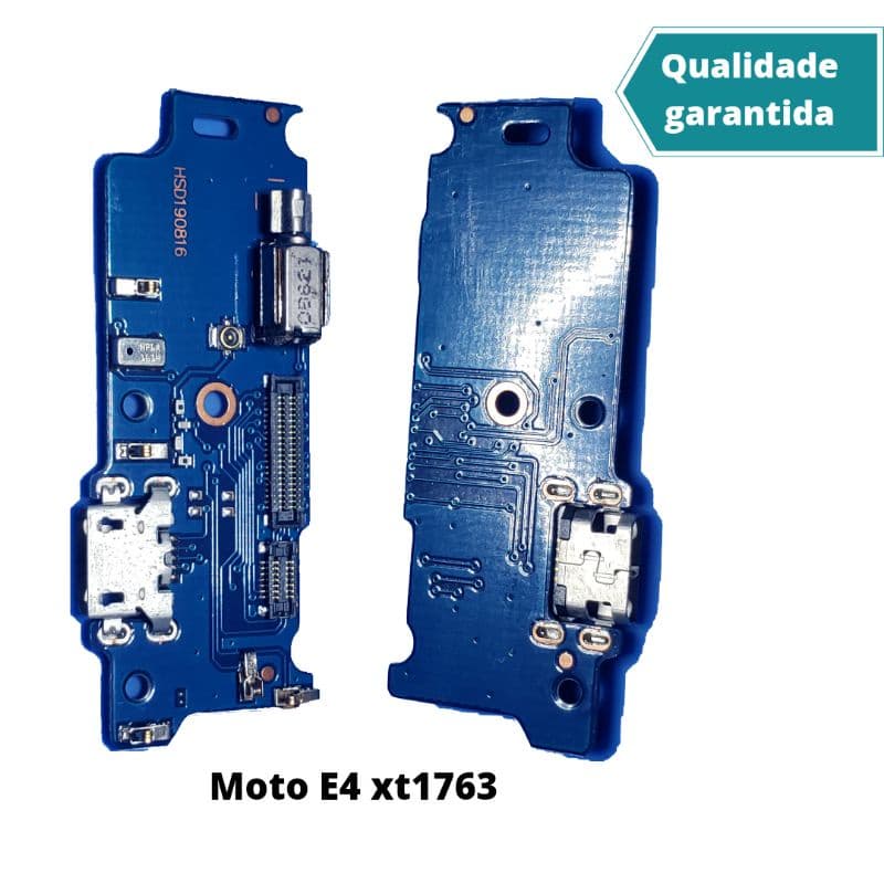 Plaquinha conector Placa Carga moto E4 xt1763 completa microfone