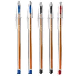 Caneta Esferográfica Ponta Fina 0.8mm Bic Precision - Kit (2 Azuis, 2 Pretas e 1 Vermelha)