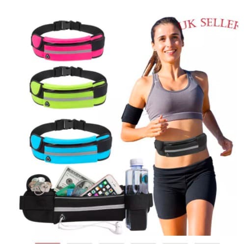 Pochete Fitness Cintura com Saída de Fone à Prova D'água