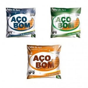 Palha De Aço N°0,  N°1,  N°2  - Aço Bom Palha Média 22g