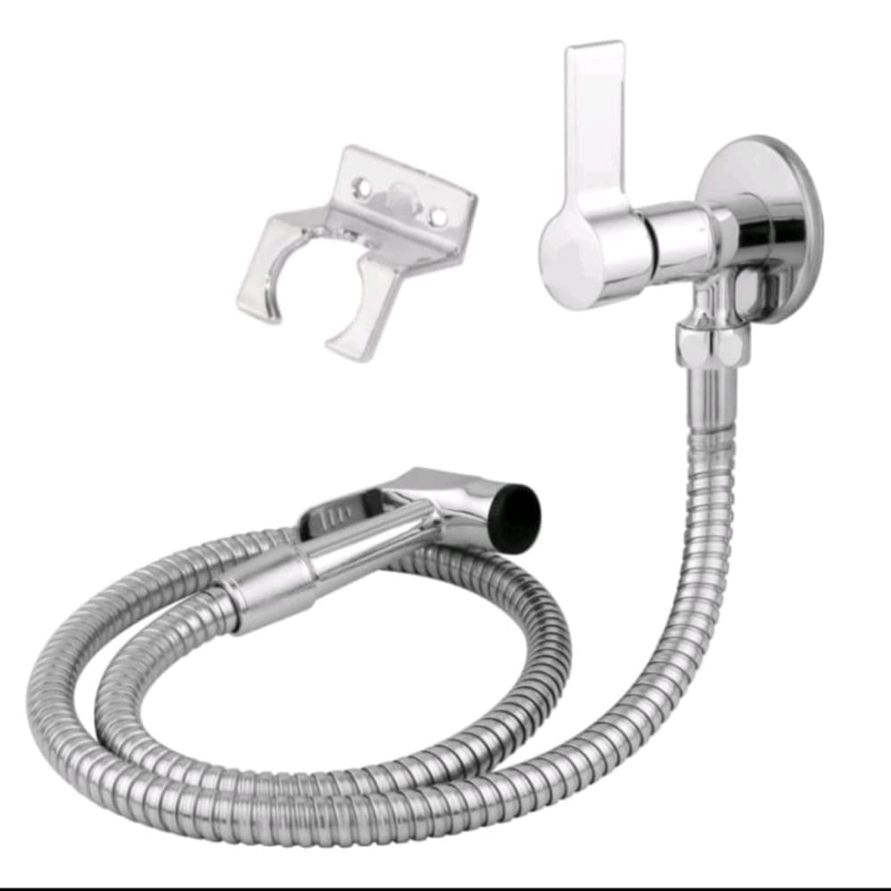 Ducha Higiênica Completa Banheiro Metal Engate 1,20 com gatilho Metal 1/4 Volta C-70 Alavanca