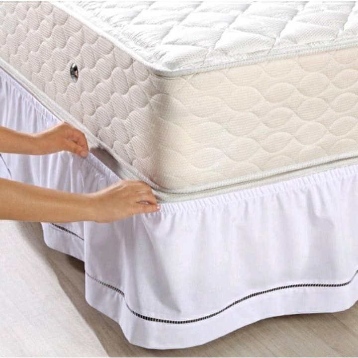 Saia para Cama Box Casal 180 Fios Veste Fácil 100% Algodão