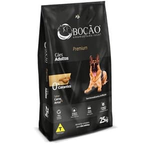 Ração Bocão Premium Sem Corante 25kg Cães Adultos