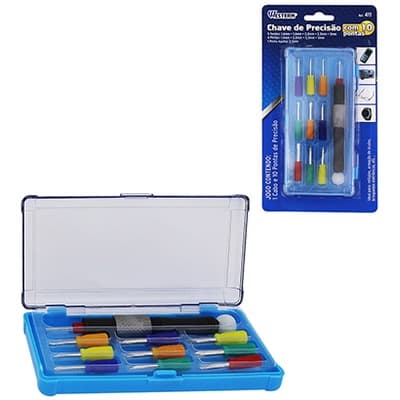Kit:  01 JOGO DE CHAVE DE PRECISAO TORX COM 6 PECAS + 01Jogo de  Chaves de precisão Ref-411 + 01 Cola Multiuso T-7000 15ml - Preta + 01 Cola Multiuso B-7000 15ml - Incolor