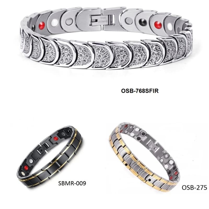 Bracelete  Com 4 Elementos De Terapia Magnética - Unisex