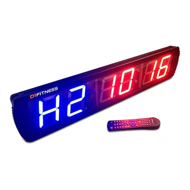Cronômetro Digital D1FITNESS Timer para CrossFit 6 Dígitos