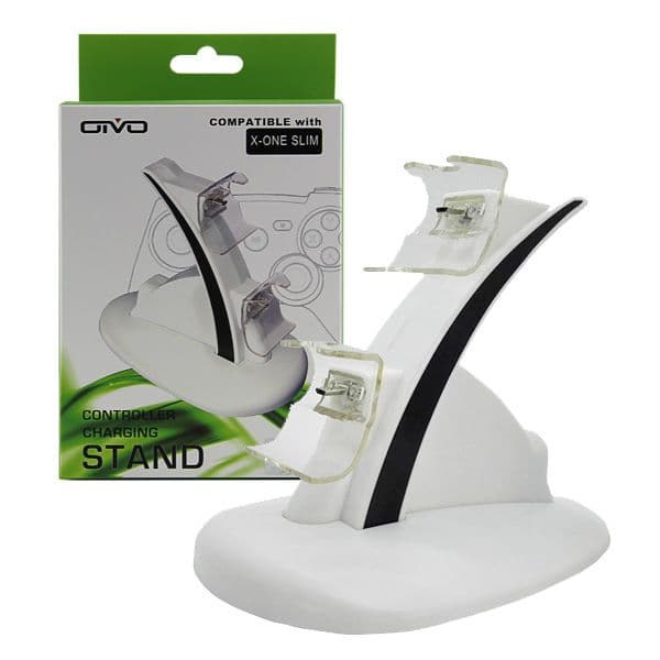 Carregador Duplo P/ 2 Controle Xbox One Base Suporte Branco
