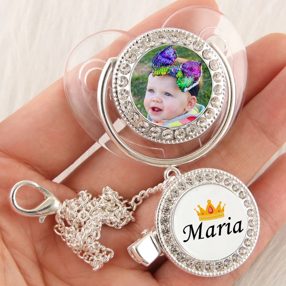Fotos Personalizadas Adicionar Nome Pacifier Baby