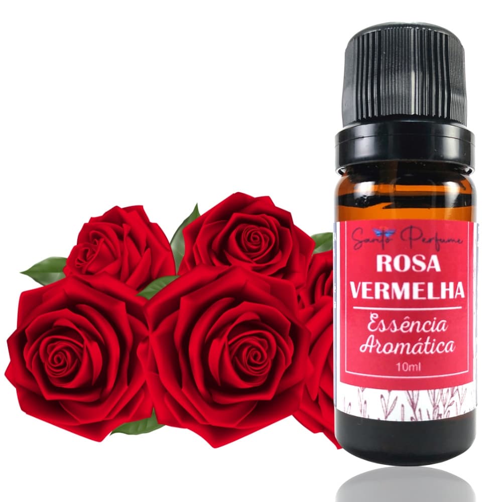 Essência Aromática de Rosa Vermelha 10ml - Santo Perfume