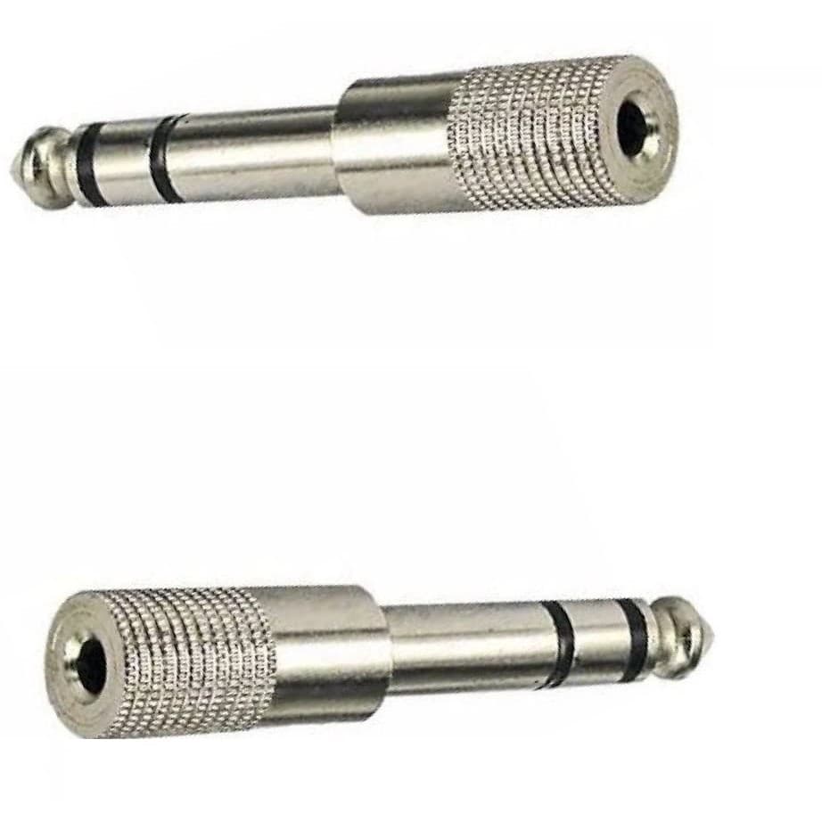 Plug Adaptador P2 Femea X P10 Macho estereo Metal Blindado