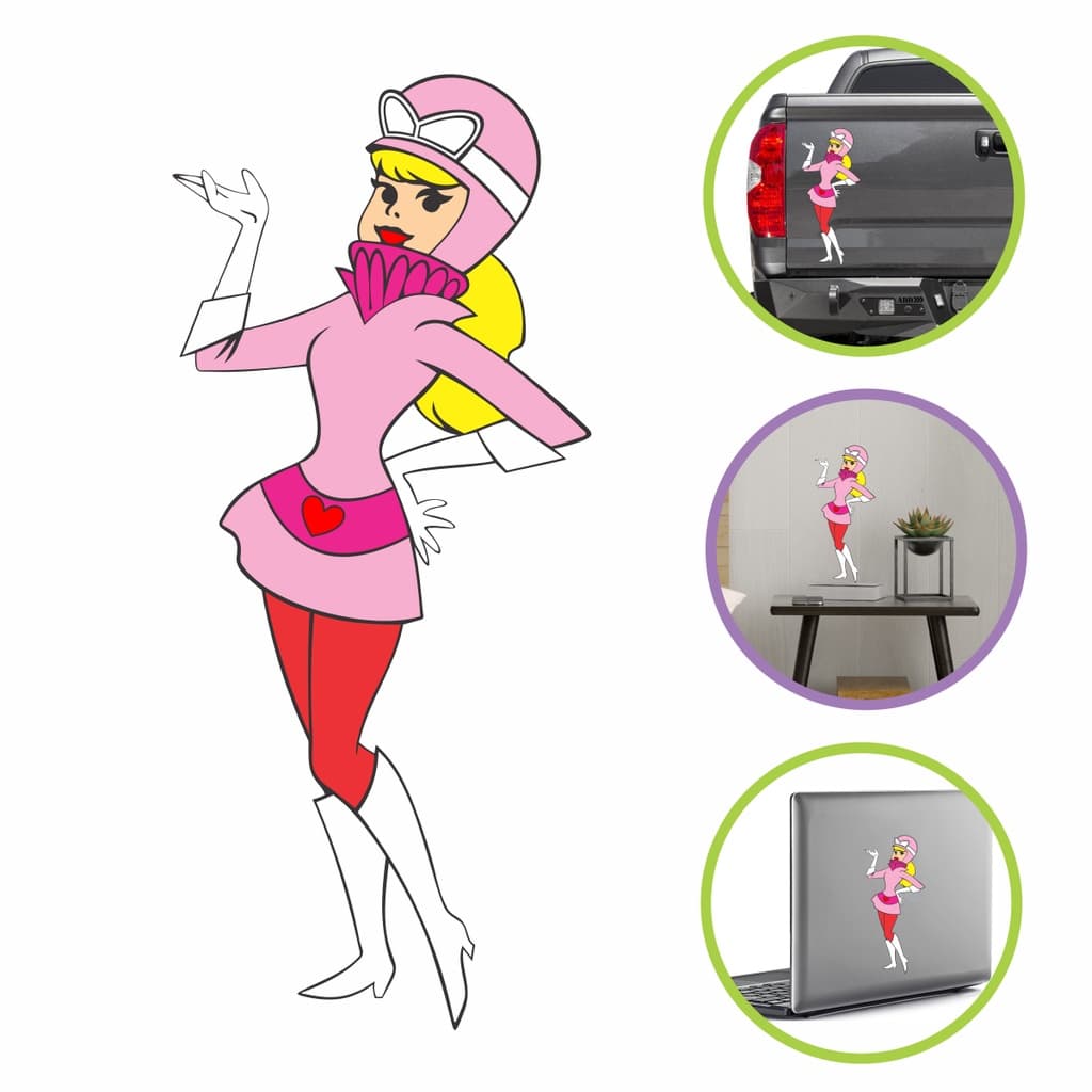 Penélope Adesivo Para Carro 10cmX23cm Acessórios Automotivos Decorativos Moto Capacete Decoração Menina Hilux Biz