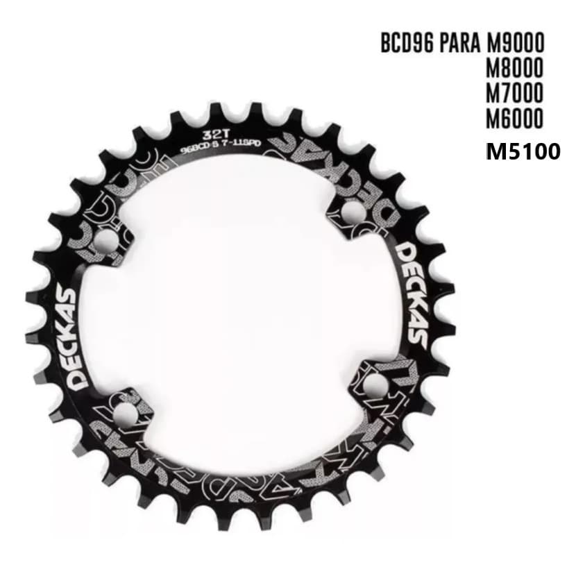 Coroa Única Para Bike Bicicleta 32 34 36 Deore M5100 M6000 Xt M8000 Slx M7000 Narrow Wide Bcd96 deckas