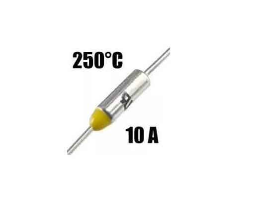 05 Pçs Fusível Térmico 250°c Graus 10a 250v Para Cafeteira