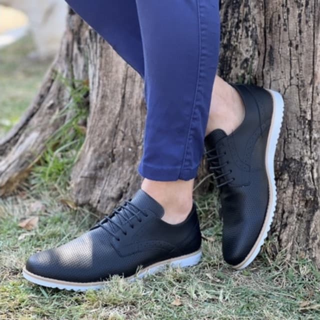 Sapato Masculino Oxford Casual Sola Branca