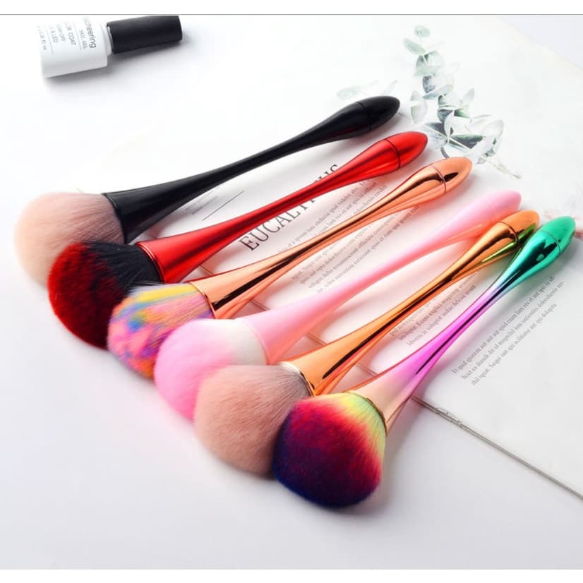 Pincel Espanador Pompom para Unhas acrílico gel UV, Maquiagem Manicure